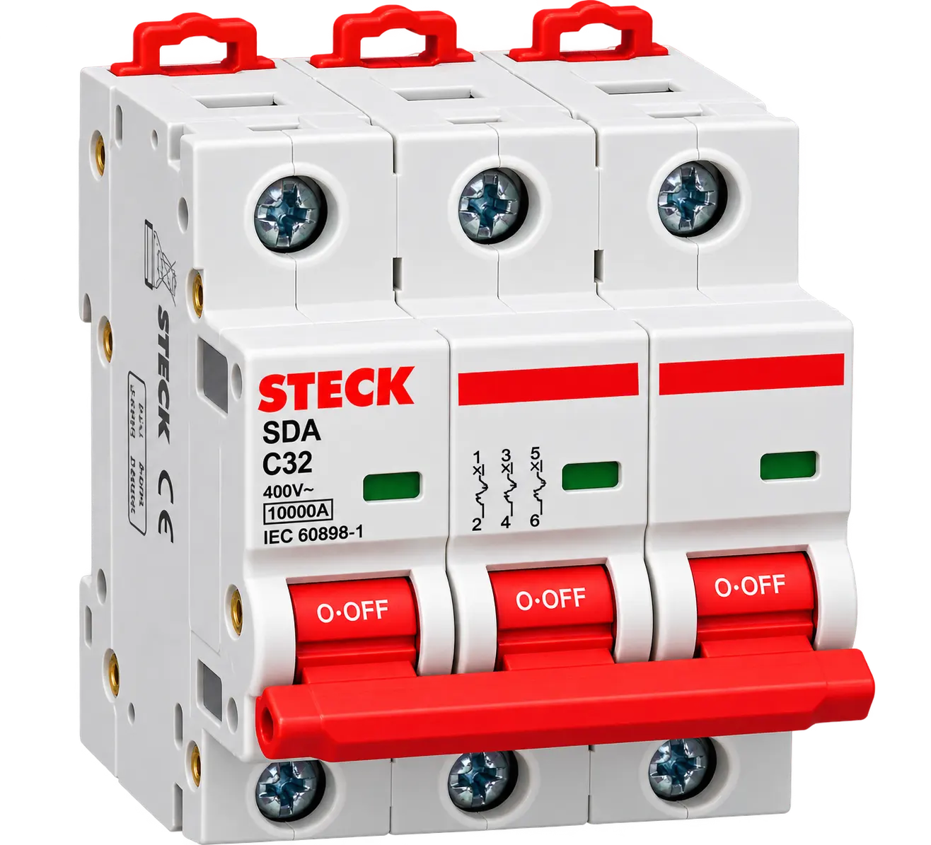 Interruptor Termomagnético STECK SDA 10kA – Tripolar (3P)